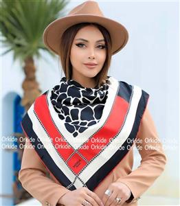 روسری مشکی قرمز مجلسی 2804