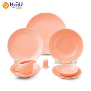سرویس 6 نفره سرامیکی چینی نور مدل کلارا گلبهی