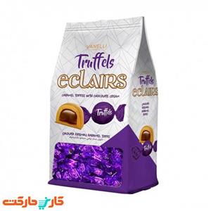 شکلات ترافل وانلی تافی کارامل با مغز کرم شکلات بنفش وزن 1000گرم VANELLI Truffels