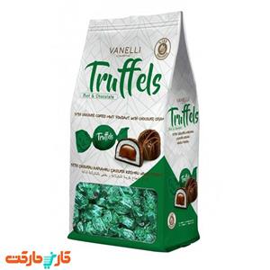 شکلات ترافل وانلی تلخ با کرم نعنایی سبز VANELLI Truffels 