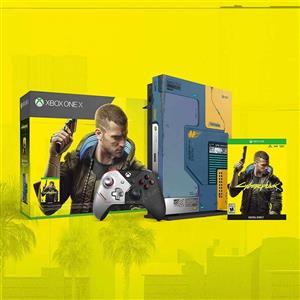 کنسول جعبه باز xbox one x cyberpunk 2077