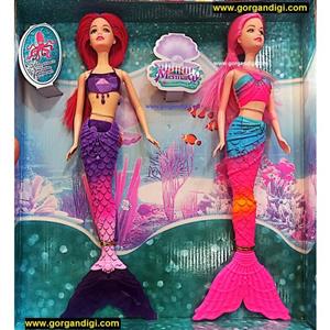 عروسک باربی پری دریایی 2 عددی مدل DJ10498