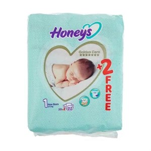 پوشک هانیز سایز 1 بسته 22 عددی Honeys