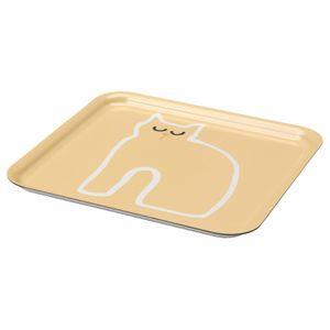 سینی سایز 33 سانتی متر مدل IKEA HAJMAL خط و خش دار