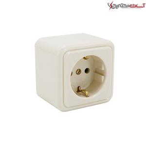 پریز ارتدار روکار پارت الکتریک طرح قدیمی با مغزی سرامیکی کد PE325