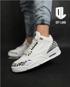 کفش نایک جردن 3 سفید مشکی | 1284