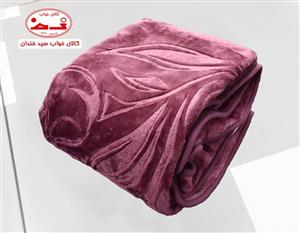 پتو یک نفره نرمینه – نگین بنفش روشن