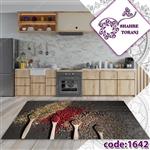 روفرشی کشدار و کاور فرش طرح آشپزخانه جنس عالی پورشه کد Rst1642 (تولید تنوع زیاد سایز و گرد)