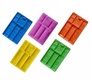 سینی یکبار مصرف 500 گرمی رنگی - زلال طب شیمی  آبی