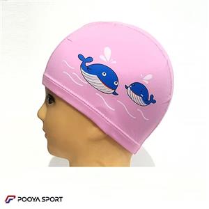کلاه شنا  بچه گانه PU طرح وال آبی Swimming