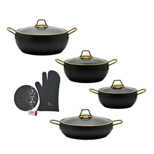 سرویس قابلمه 8 پارچه طوسی خمره ای یونیک 8351