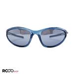عینک ورزشی آینه ای با فریم آبی و دسته نقره ای مدل 109