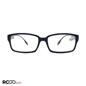 عینک مطالعه با نمره +2.50 با فریم مشکی براق و مستطیلی مدل CH1502 