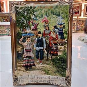 فرش دستبافت تبریز طرح عروس شمالی، چله ابریشم، رج 50، بسیار زیبا و مناسب منزل و دکور
