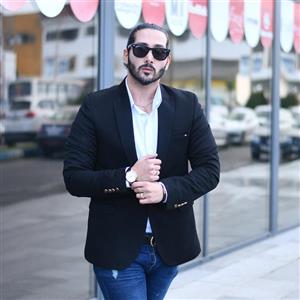 تک کت مردانه مشکی کد 12684