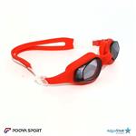 عینک شنا سیلیکونی Aquastar ژله ای قرمز- سفید