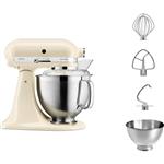 غذا ساز همه کاره کیچن اید آمریکا  KitchenAid KÜCHENMASCHINE KIPPBARER MOTORKOPF 4,8L - ARTISAN PREMIUM 5KSM185PS-Crème