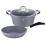 سرویس قابلمه ماهیتابه 3 پارچه برلینگر هاوس مجارستان BerlingerHaus 3-PIECE COOKWARE SET BERLINGER HAUS BH/1183 STONE TOUCH LINE 