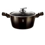 قابلمه 24 سانت درب دار برلینگر هاوس مجارستان BerlingerHaus CASSEROLE 24 CM BERLINGER HAUS BH/6605 METALLIC LINE SHINY BLACK EDITION