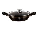 قابلمه کم عمق 24 سانت درب دار برلینگر هاوس مجارستان BerlingerHaus SHALLOW POT CM BERLINGER HAUS BH/6608 SHINY BLACK EDITION 