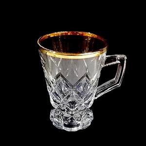 فنجان پایه دار لب طلایی