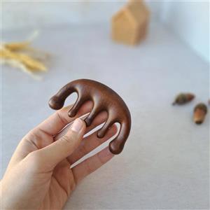 شانه چوبی ماساژور طبیعی پوست سر