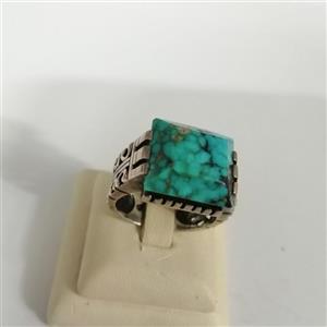 انگشتر نقره نگین فیروزه نشابوری 