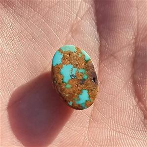 سنگ فیروزه اصل نیشابوری رگه طلایی طبیعی سایز بزرگ زیبا