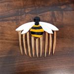 گیره مو چوبی دستساز زنبور ملکه ماجراجویی در پاریس چوبی گالری با 