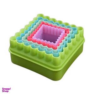 کاتر شیرینی کیک باکس مدل مربع کد 1100 بسته 5 عددی