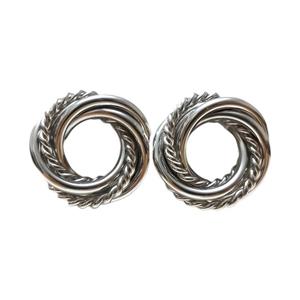 گوشواره میخی تکی دایره مدل8 طلایی