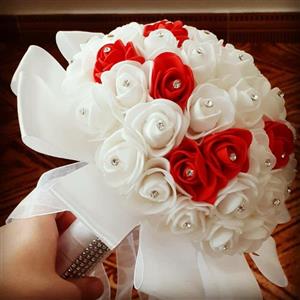 دسته گل عروس گل فومی