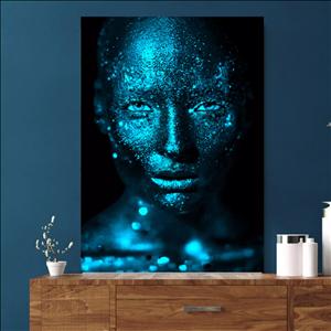 تابلو زن فیروزه ای ( 909-MR ART )