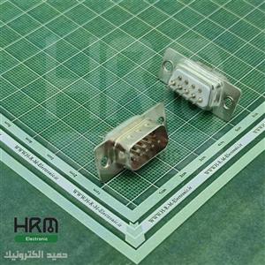کانکتور 9 پین نری تایپ دی روبردی نود درجه DB9-male-RA
