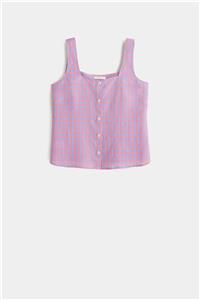 تاپ تمام تنه زنانه بنفش برند mango