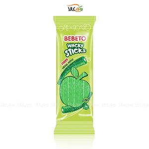 پاستیل ترش وگان با طعم سیب مدل wacky sticks ببتو – ۲۰۰ گرمی – bebeto