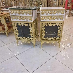 بوفه کوچک ویترینی روکش برنز رنگ ثابت و کیفیت درجه یک