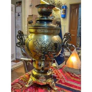 سماور  گازی طلایی رنگی