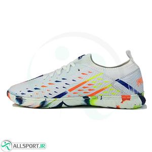 کفش فوتسال آدیداس پردیتور طرح اصلی Adidas Predator White Blue Orang 