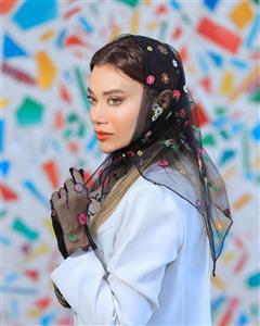 روسری مینی اسکارف زنانه گل رنگی