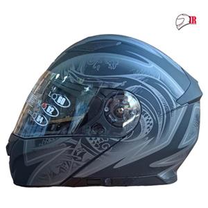 کلاه کاسکت فک متحرک راپیدو 950 طرح BLACK SLV