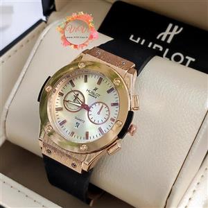 ساعت هابلوت مردانه موتور آرام گرد کیفیت عالی قفل ضامن دار HUBLOT 