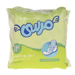 نوار بهداشتی متوسط مرسی مدل Air Laid Ultra Thin بسته 14 عددی Merci Air Laid Ultra Thin Medium Sanitary Pad 14Pads