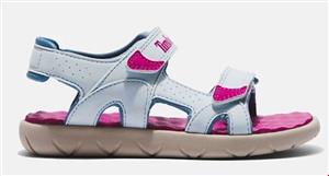 صندل نوجوان تیمبرلند آمریکا TIMBERLAND PERKINS ROW SANDALE MIT DOPPELRIEMEN FÜR KINDER IN PINK BLAU