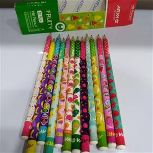 مداد مشکی طرحدار آریا 5 عددی شکلدار عروسکی کلاسیک کودکانه