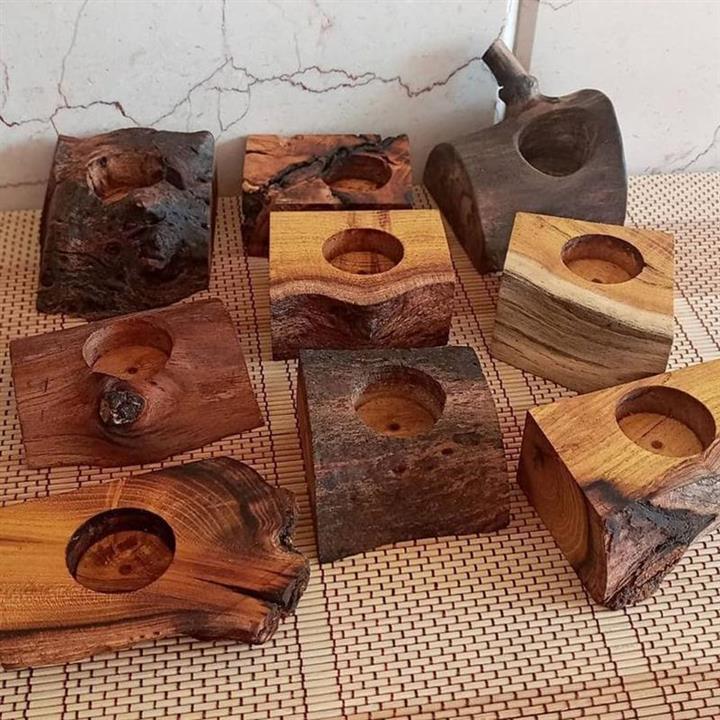 جاشمعی و جا عودی چوبی