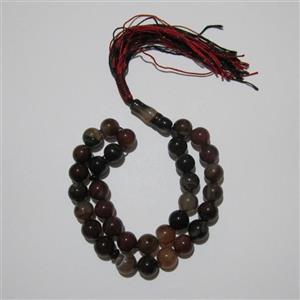 تسبیح عقیق اصل و معدنی 33 دانه با دانه های معدنی سایز 10 و شیخک اصلی عقیق