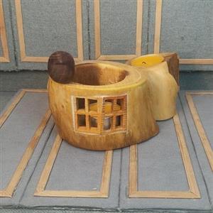 جاشمعی روستیک تنه درخت تماماً دست ساز