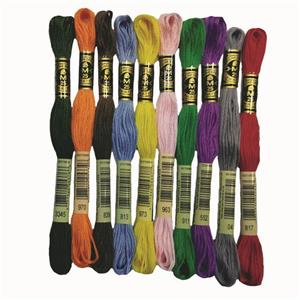 نخ گلدوزی دمسه مدل چند رنگی مجموعه ده عددی