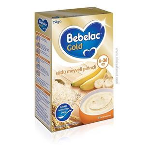 غذای کودک فرنی برنج همراه موز ببلاک گلد bebelac